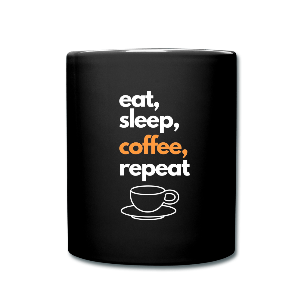 SPOD Full Colour Mug | Printequipment One Size Eat, Sleep, Coffee, Repeat - Krus