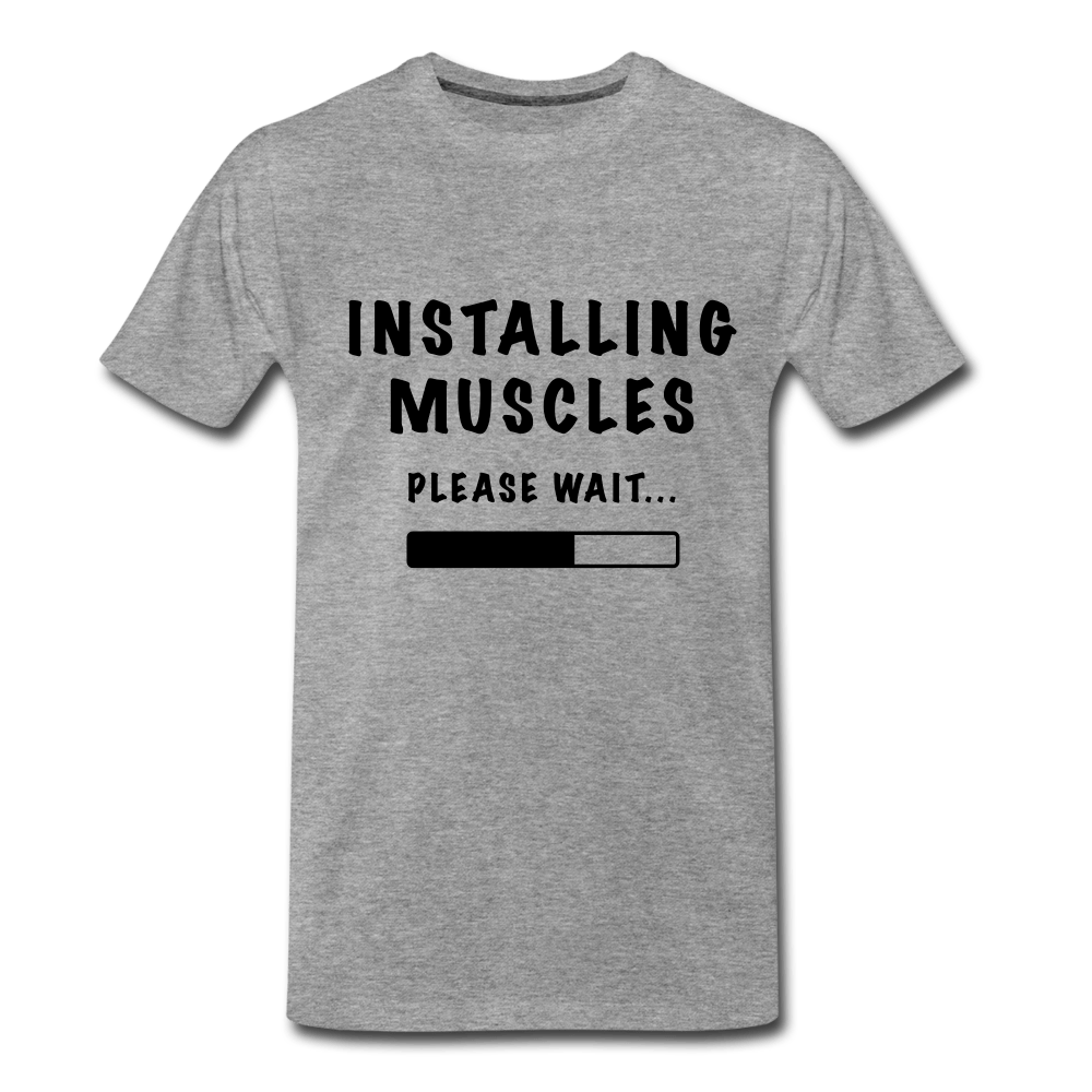 SPOD Men’s Premium T-Shirt | Spreadshirt 812 heather grey / S Installing Muscles - Premium T-shirt