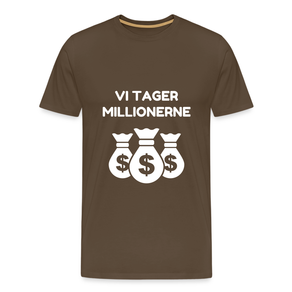 SPOD Men’s Premium T-Shirt | Spreadshirt 812 noble brown / S Til Spilklubben - Vi tager Millionerne