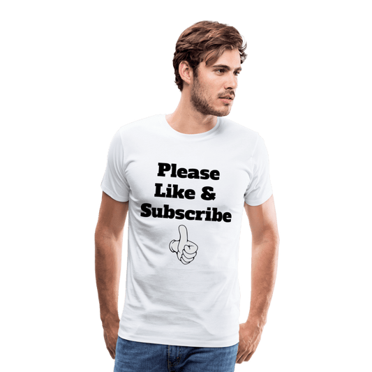 SPOD Men’s Premium T-Shirt | Spreadshirt 812 white / S Like & Subscribe - T-shirt
