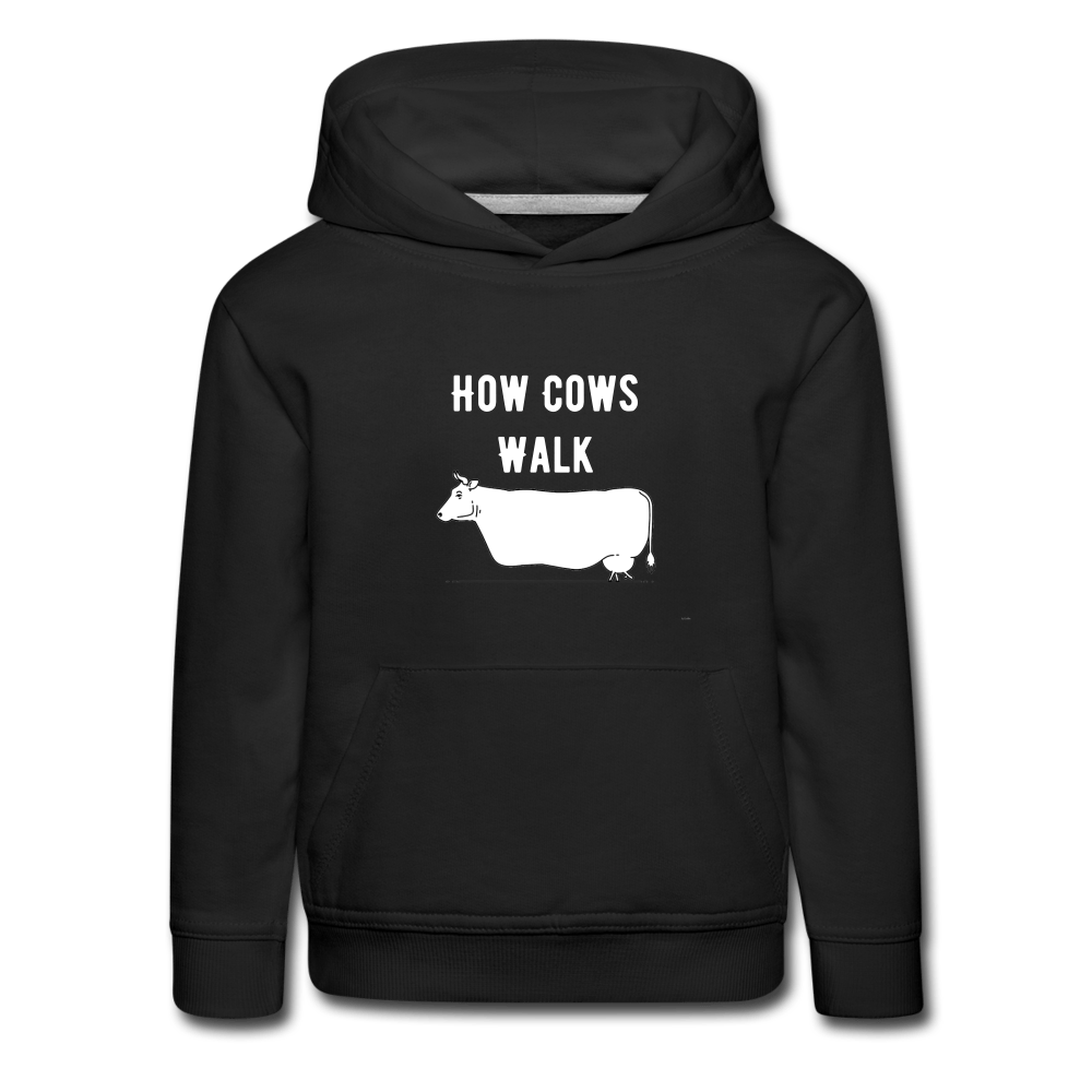 SPOD Premium hættetrøje til børn 98/104 (3-4 år) How Cows Walk - Hoodie