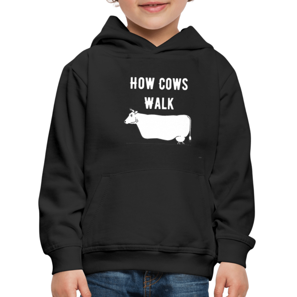 SPOD Premium hættetrøje til børn How Cows Walk - Hoodie