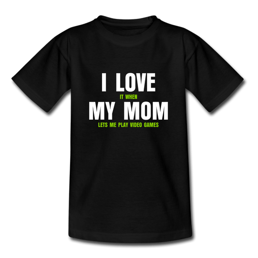SPOD Teenage T-Shirt | B&C 134/146 (9-11 Years) I Love My Mom - T-shirt