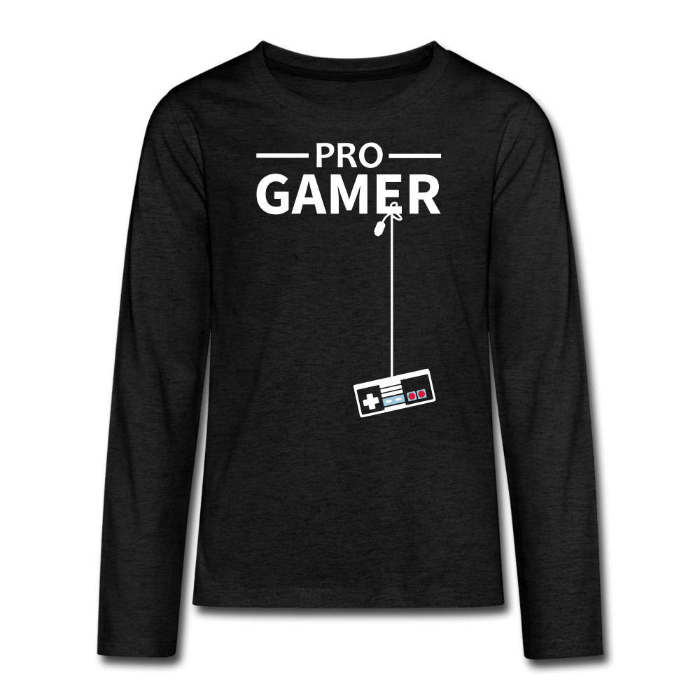 SPOD Teenagers' Premium Longsleeve Shirt | Spreadshirt 878 charcoal grey / 146/152 (10 Years) Pro Gamer - Premium Trøje