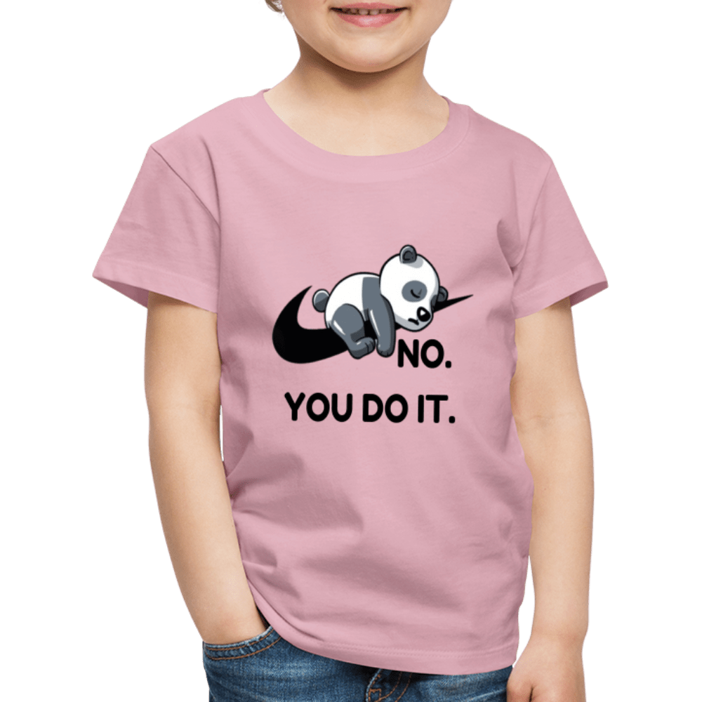SPOD Børne premium T-shirt lyserosa / 98/104 (2 år) NO. YOU DO IT - Børne premium T-shirt