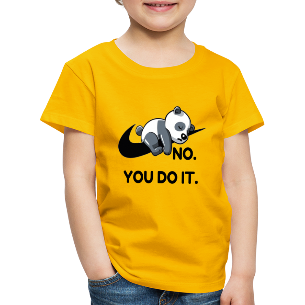 SPOD Børne premium T-shirt sol-gul / 98/104 (2 år) NO. YOU DO IT - Børne premium T-shirt