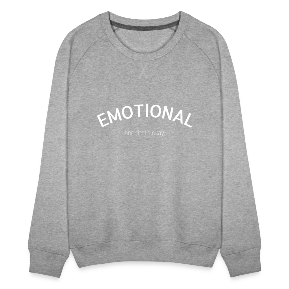 SPOD Dame premium sweatshirt grå meleret / S Emotional (And That's Okay) Crewneck