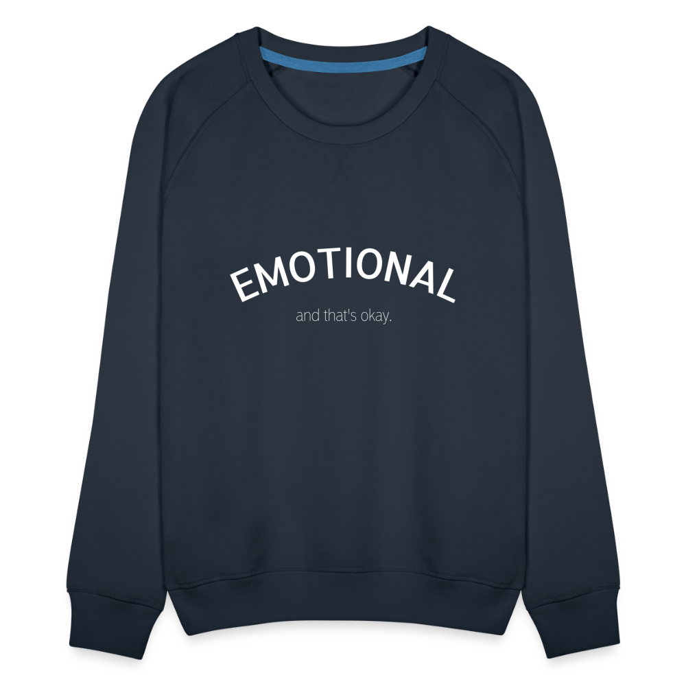 SPOD Dame premium sweatshirt marineblå / S Emotional (And That's Okay) Crewneck