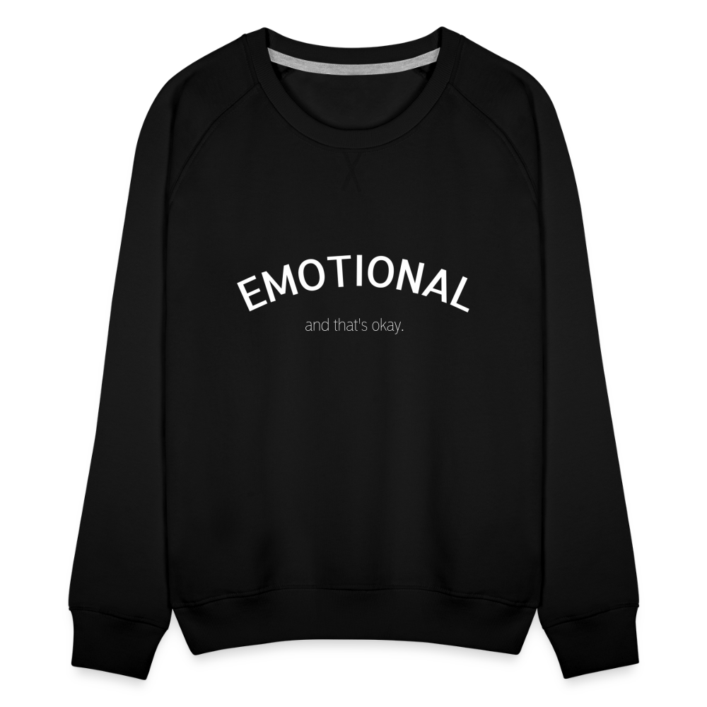 SPOD Dame premium sweatshirt sort / S Emotional (And That's Okay) Crewneck