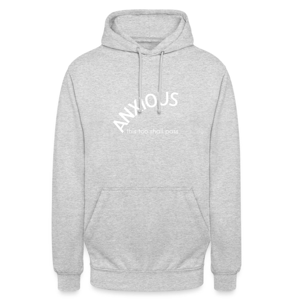 SPOD Hættetrøje unisex lysegrå meleret / S Anxious (This Too Shall Pass) Hoodie