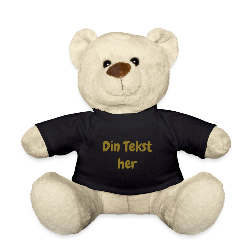 SPOD Teddybjørn sort Teddybjørn -m/tekst - Design selv bamse