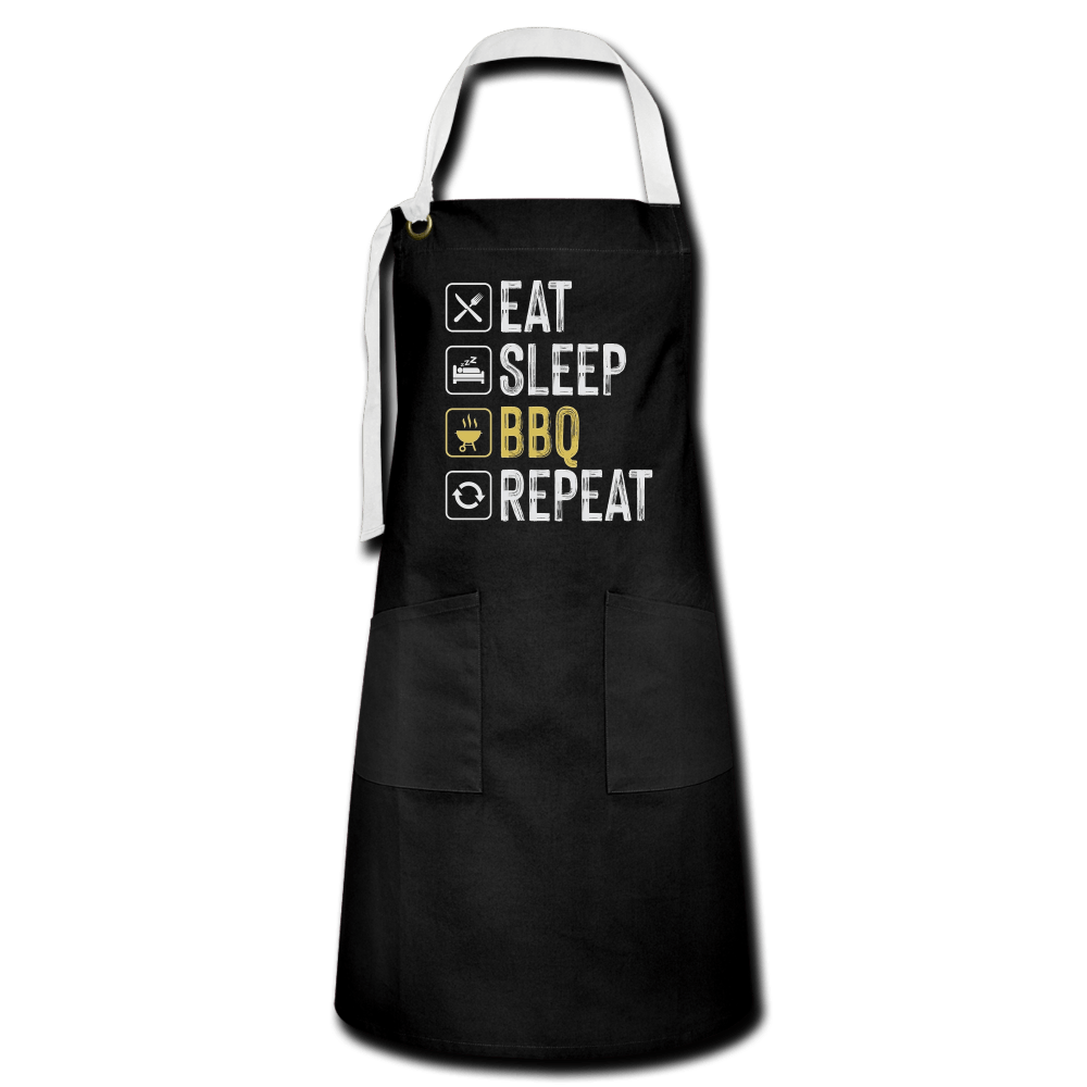 SPOD Artisan Apron | Spreadshirt 1429 One Size Eat, Sleep, BBQ, Repeat - Grill Forklæde