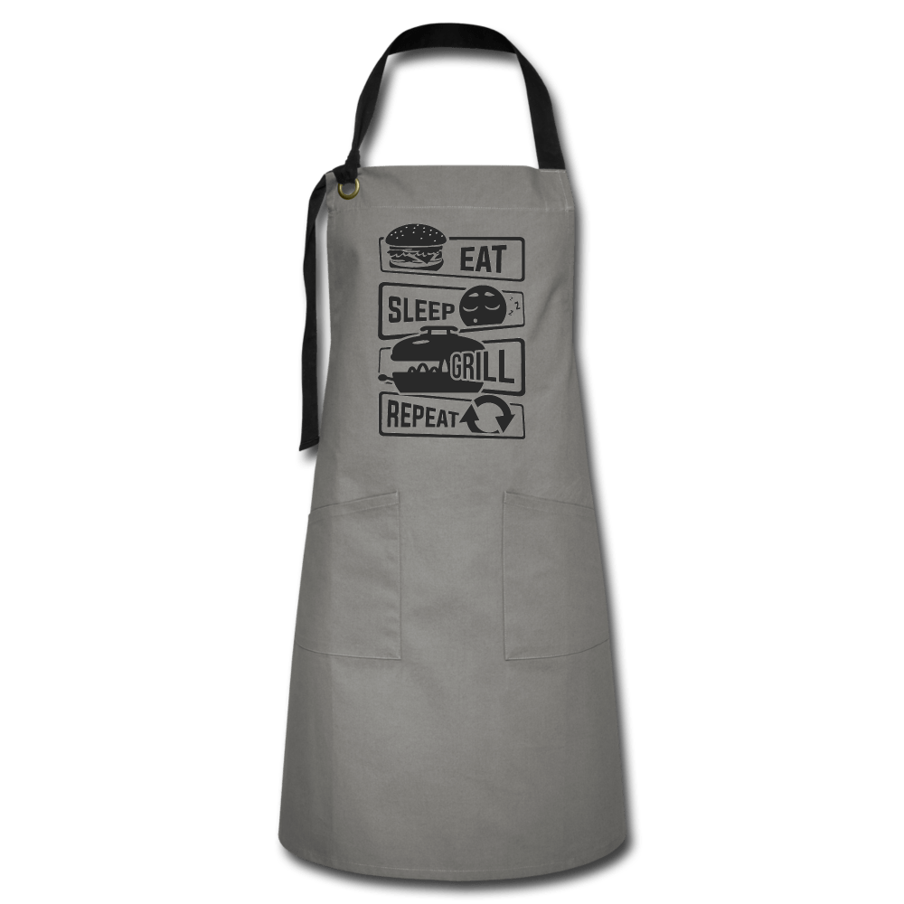 SPOD Artisan Apron | Spreadshirt 1429 One Size Eat, Sleep, Grill, Repeat - Grill Forklæde
