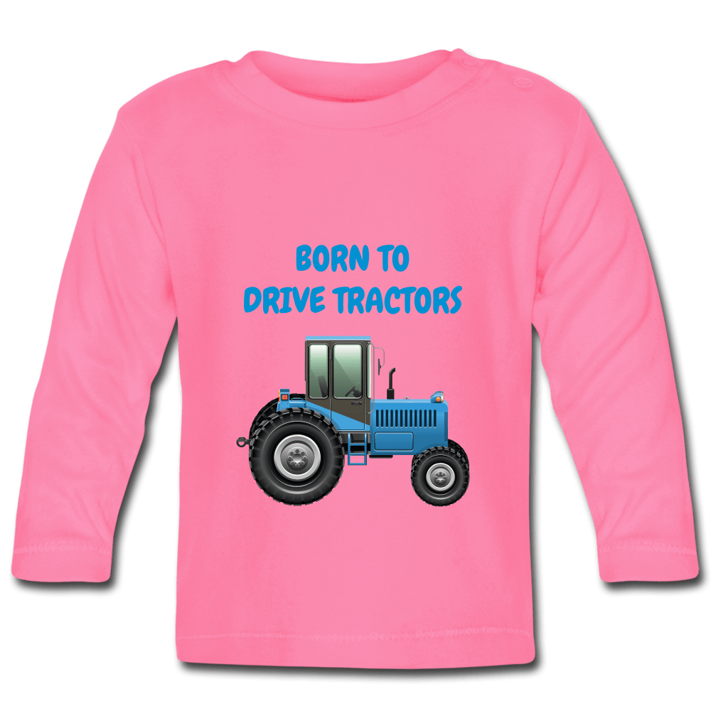 SPOD Baby Long Sleeve T-Shirt | Baby Bugz azalea / 3-6 Months Traktor - Langærmet Babyshirt