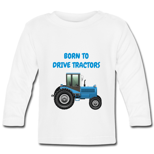 SPOD Baby Long Sleeve T-Shirt | Baby Bugz white / 3-6 Months Traktor - Langærmet Babyshirt