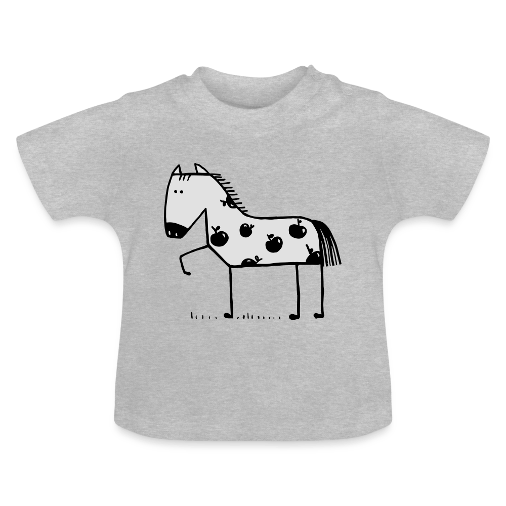 SPOD Baby T-Shirt | BabyBugz heather grey / 3-6 Months Heste - Baby T-Shirt