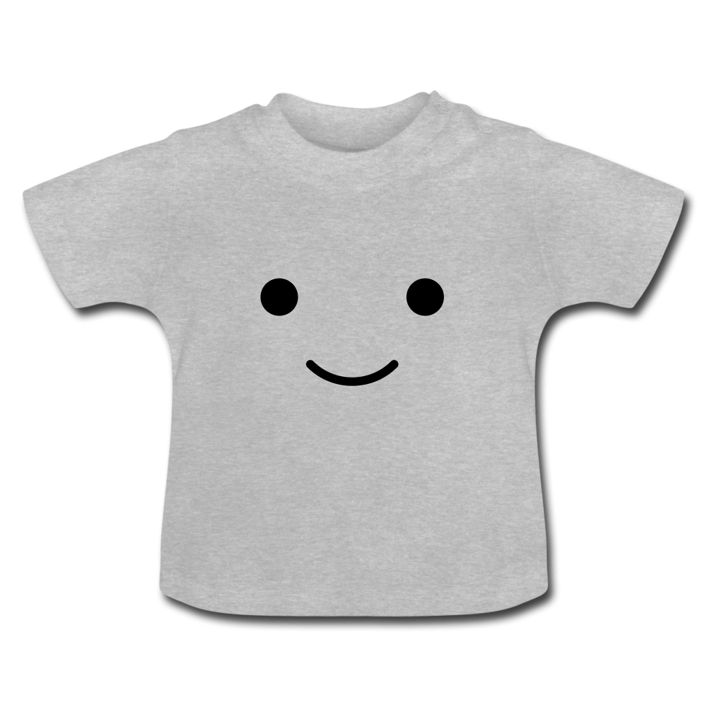 SPOD Baby T-shirt grå meleret / 3-6 Måneder Smile - Baby Økologisk T-Shirt