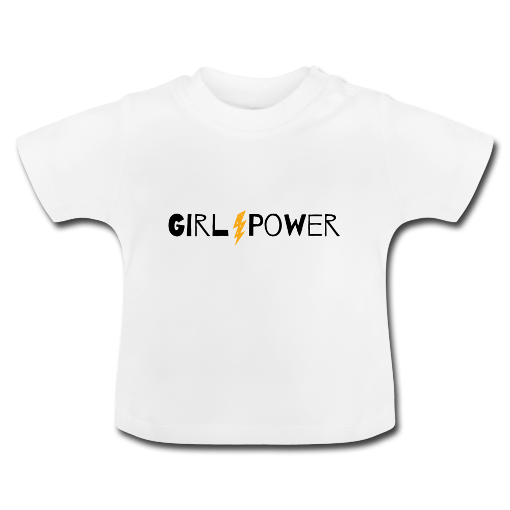 SPOD Baby T-shirt hvid / 3-6 Måneder Girl Power - Baby Økologisk T-Shirt