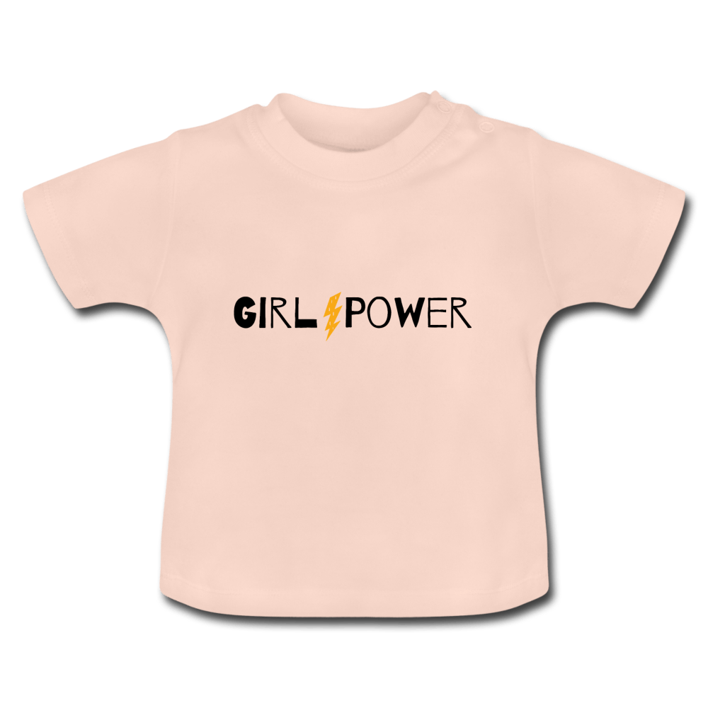 SPOD Baby T-shirt krystalrosa / 3-6 Måneder Girl Power - Baby Økologisk T-Shirt