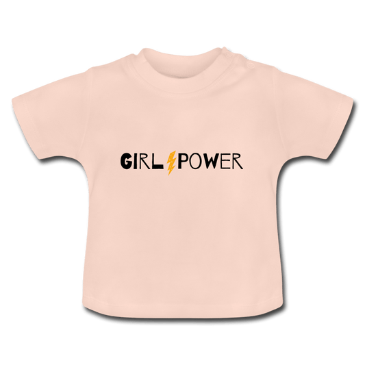 SPOD Baby T-shirt krystalrosa / 3-6 Måneder Girl Power - Baby Økologisk T-Shirt