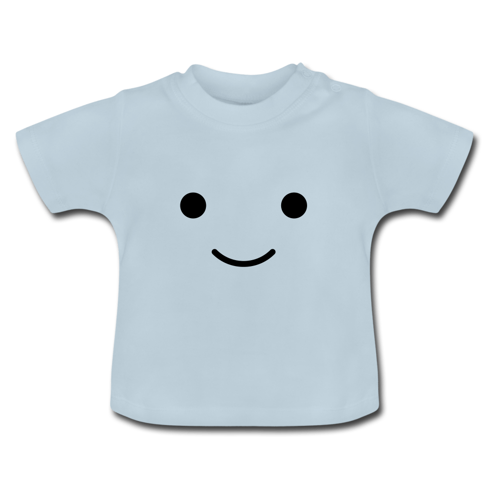 SPOD Baby T-shirt lyseblå / 3-6 Måneder Smile - Baby Økologisk T-Shirt