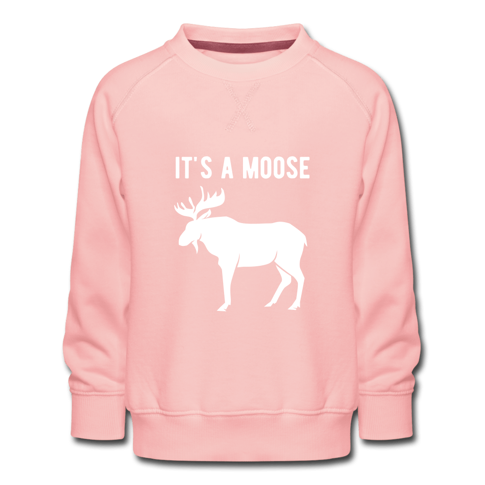 SPOD Børne premium sweatshirt krystalrosa / 98/104 (3-4 år) It's a Moose - Premium sweatshirt