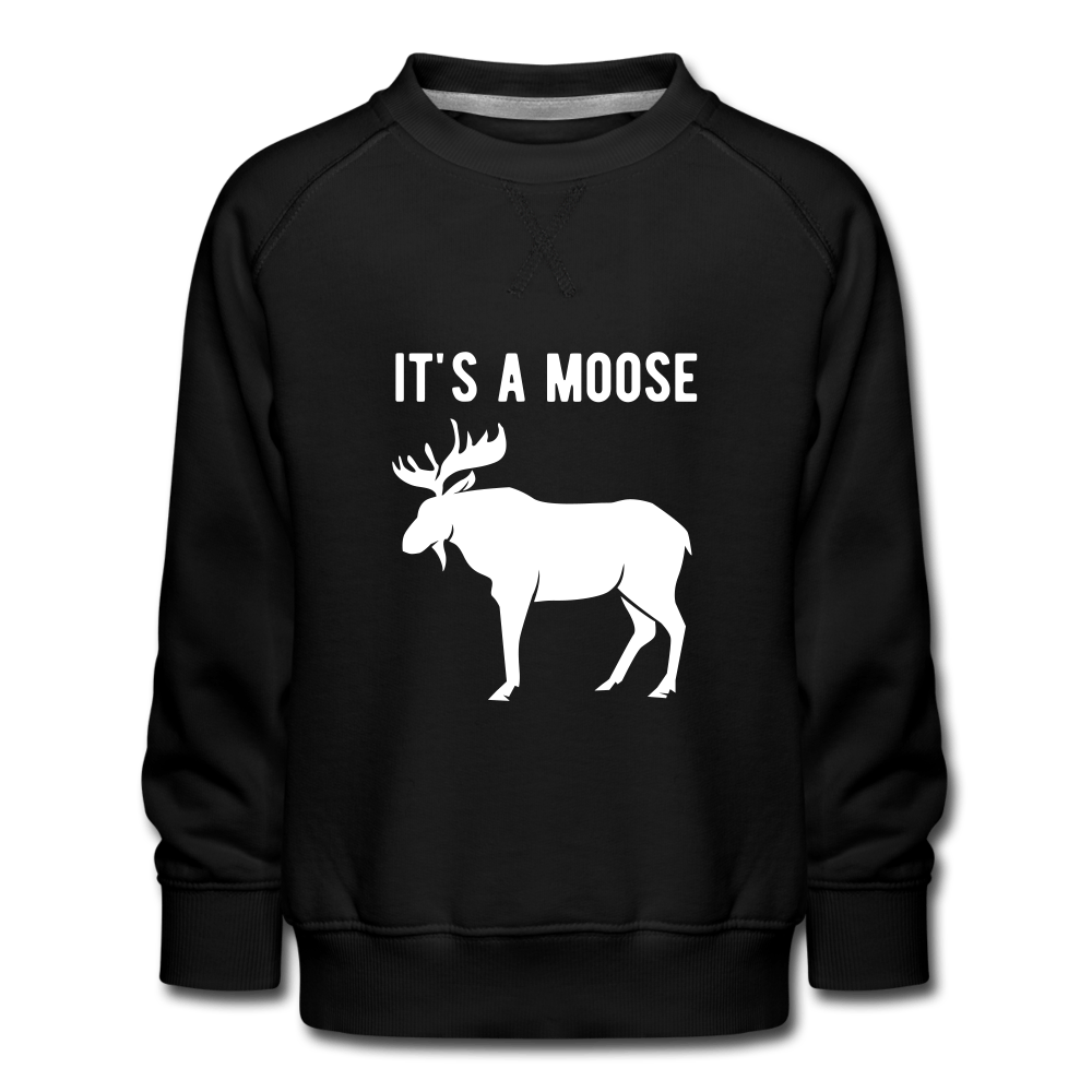 SPOD Børne premium sweatshirt sort / 98/104 (3-4 år) It's a Moose - Premium sweatshirt