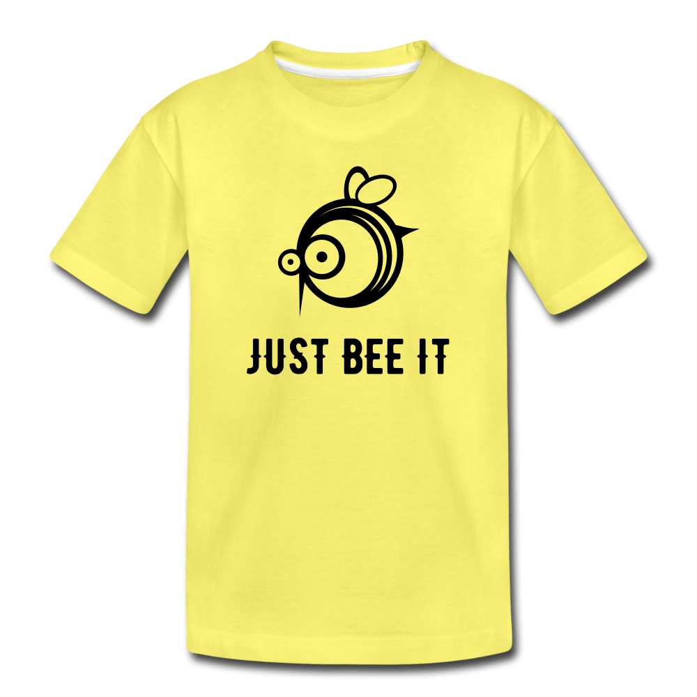 SPOD Børne premium T-shirt gul / 98/104 (2 år) Just Bee It - Børne T-Shirt