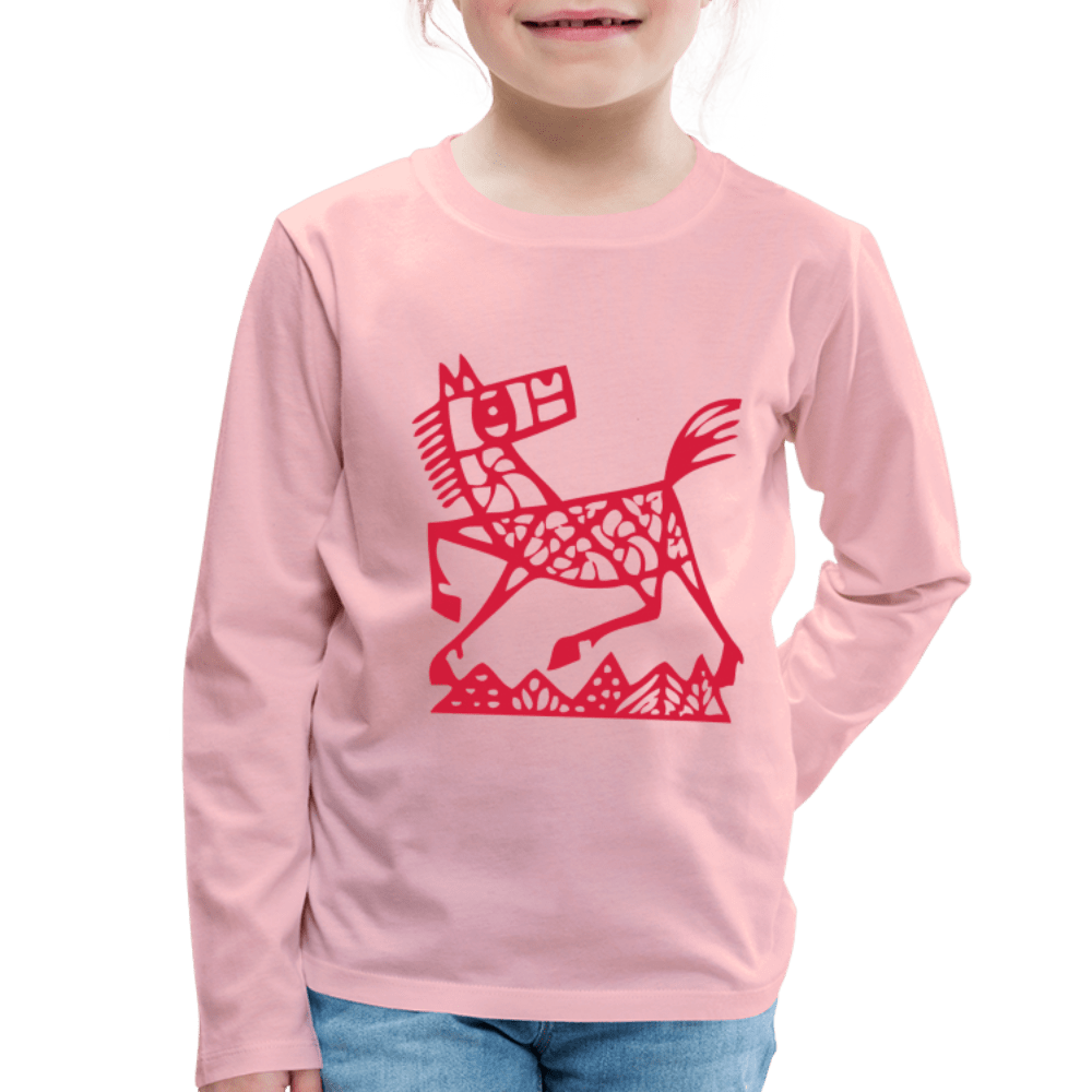 SPOD Børne premium T-shirt med lange ærmer lyserosa / 98/104 (2 år) Børne Premium Langærmet trøje