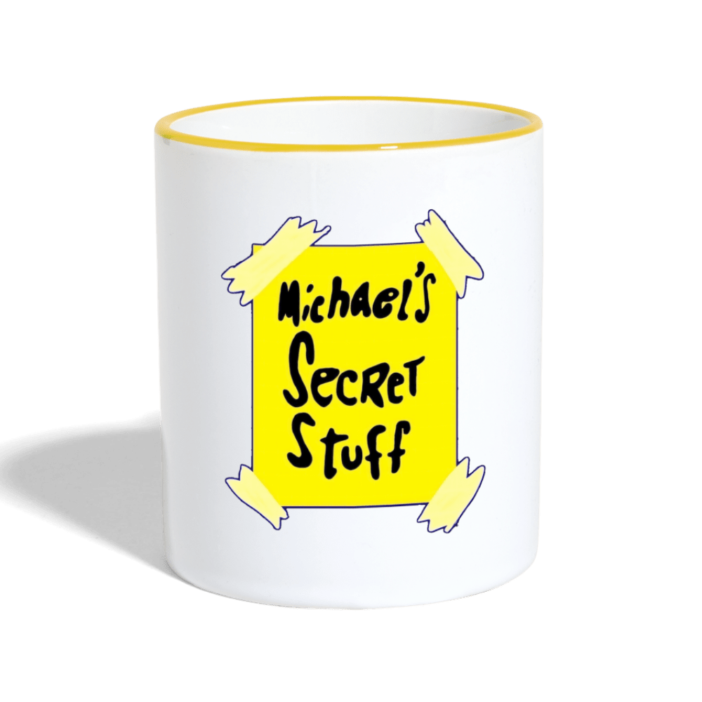 SPOD Contrasting Mug | BestSub B11TAA white/yellow Michael's Secret Stuff - Krus