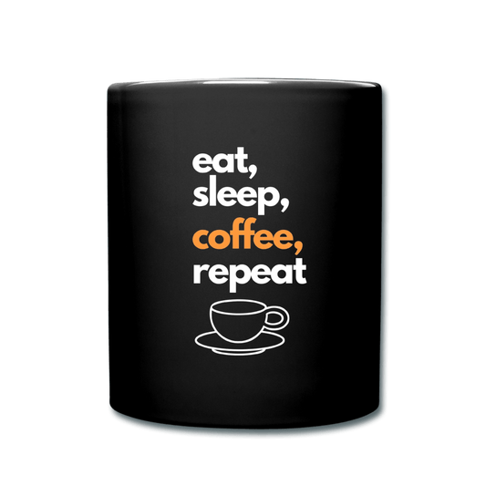 SPOD Full Colour Mug | Printequipment One Size Eat, Sleep, Coffee, Repeat - Krus