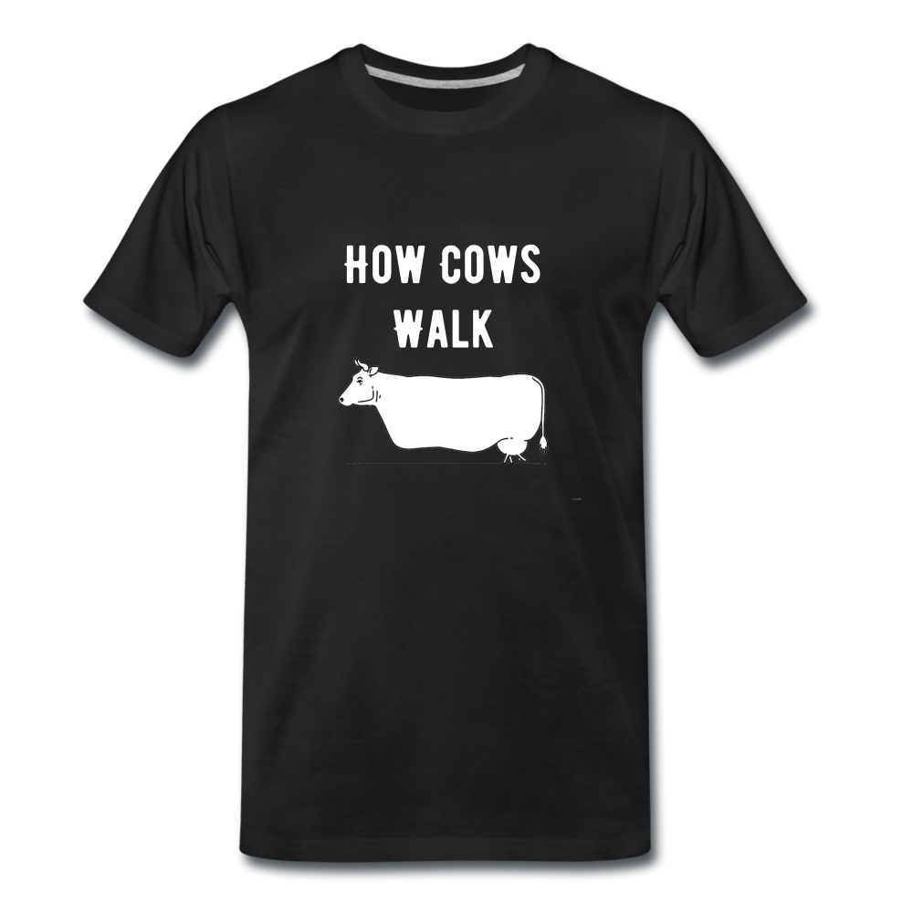 SPOD Herre premium T-shirt How Cows Walk - T-shirt