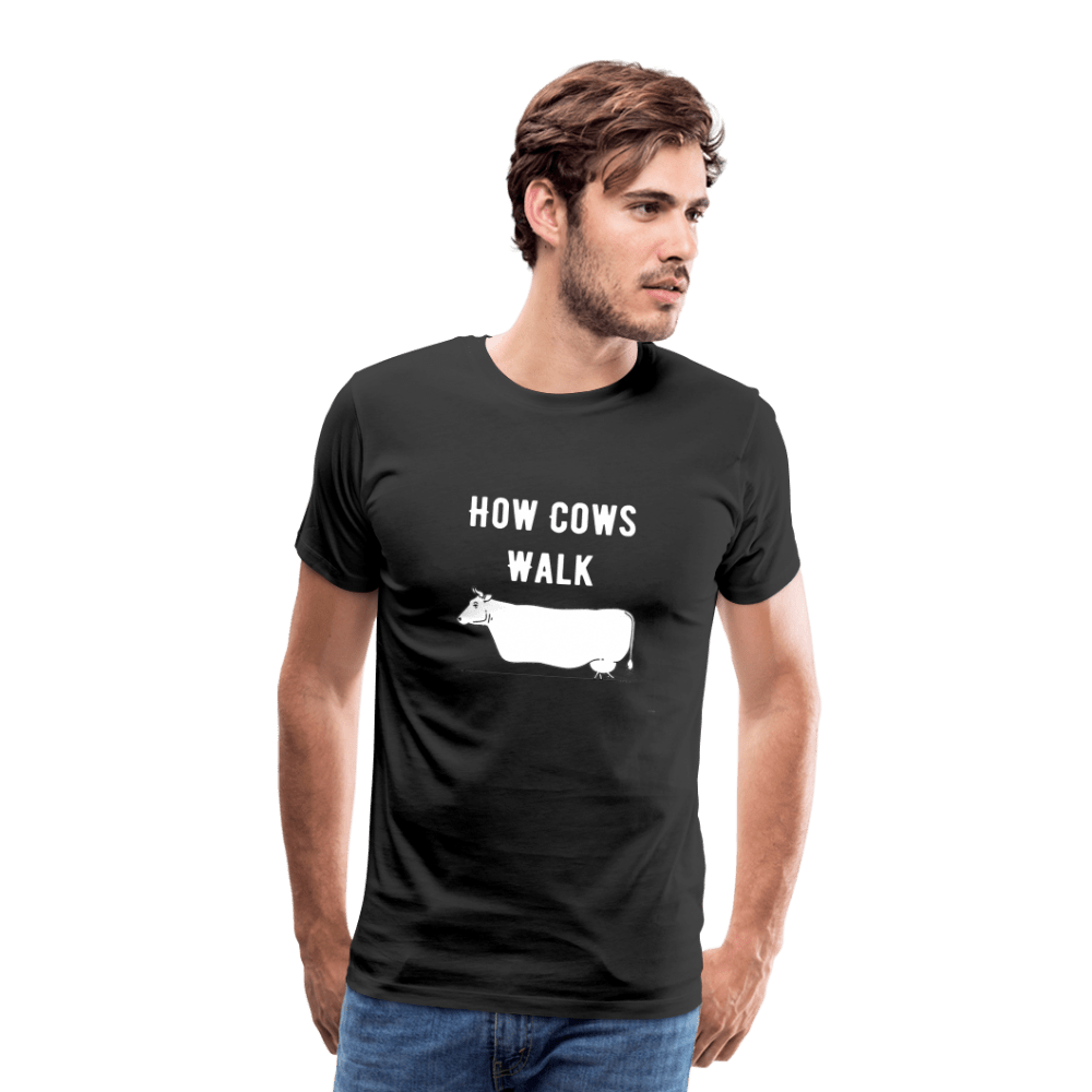 SPOD Herre premium T-shirt S How Cows Walk - T-shirt