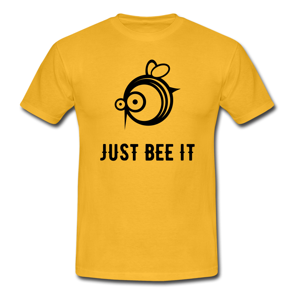 SPOD Herre-T-shirt gul / S Just Bee It - T-Shirt