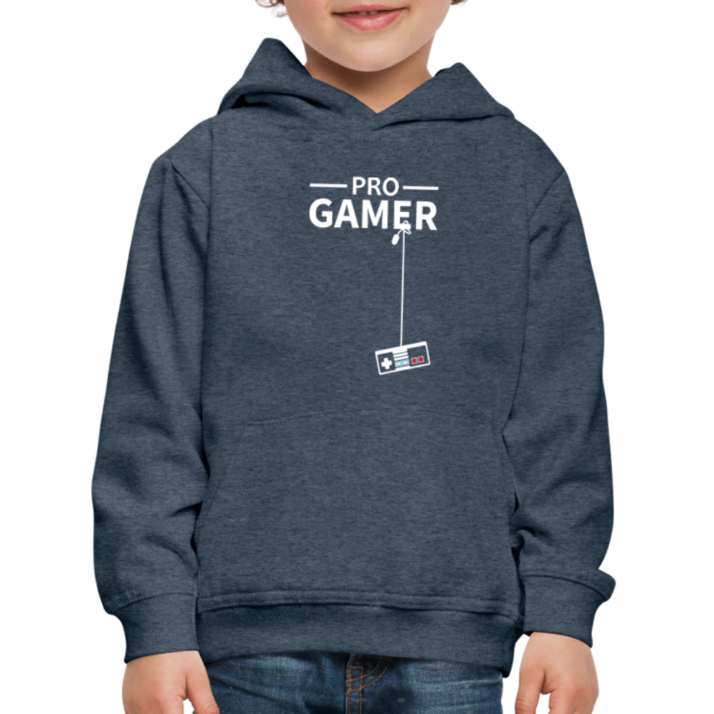 SPOD Kids' Premium Hoodie | Spreadshirt 654 heather denim / 98/104 (3-4 Years) Pro Gamer - Hoodie til Børn/Teens