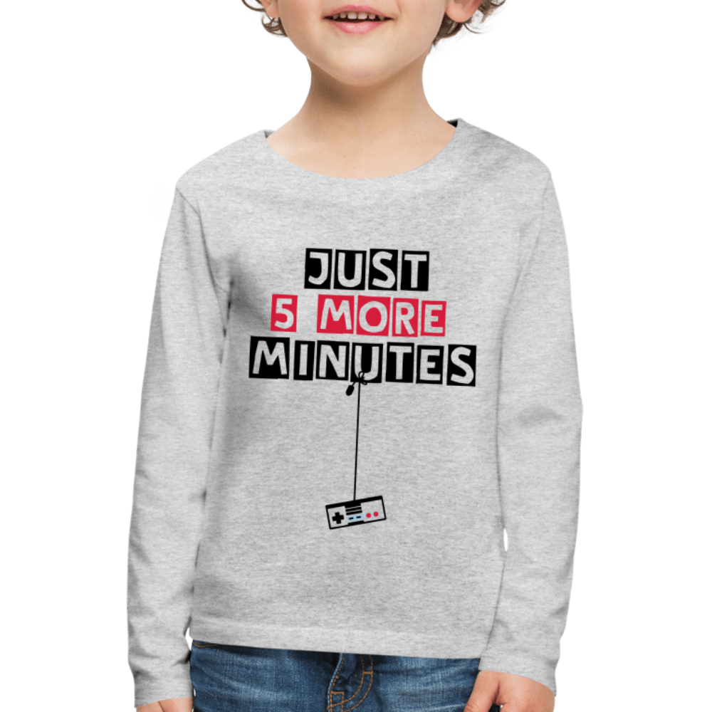 SPOD Kids' Premium Longsleeve Shirt | Spreadshirt 877 heather grey / 98/104 (2 Years) Børne Premium T-shirt med lange ærmer