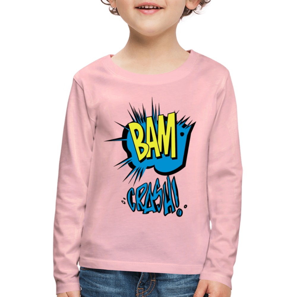SPOD Kids' Premium Longsleeve Shirt | Spreadshirt 877 rose shadow / 98/104 (2 Years) Bam & Crash - Børne Langærmet trøje