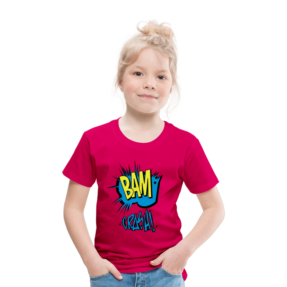 SPOD Kids' Premium T-Shirt | Spreadshirt 814 dark pink / 98/104 (2 Years) Bam & Crash - Børne Premium T-shirt