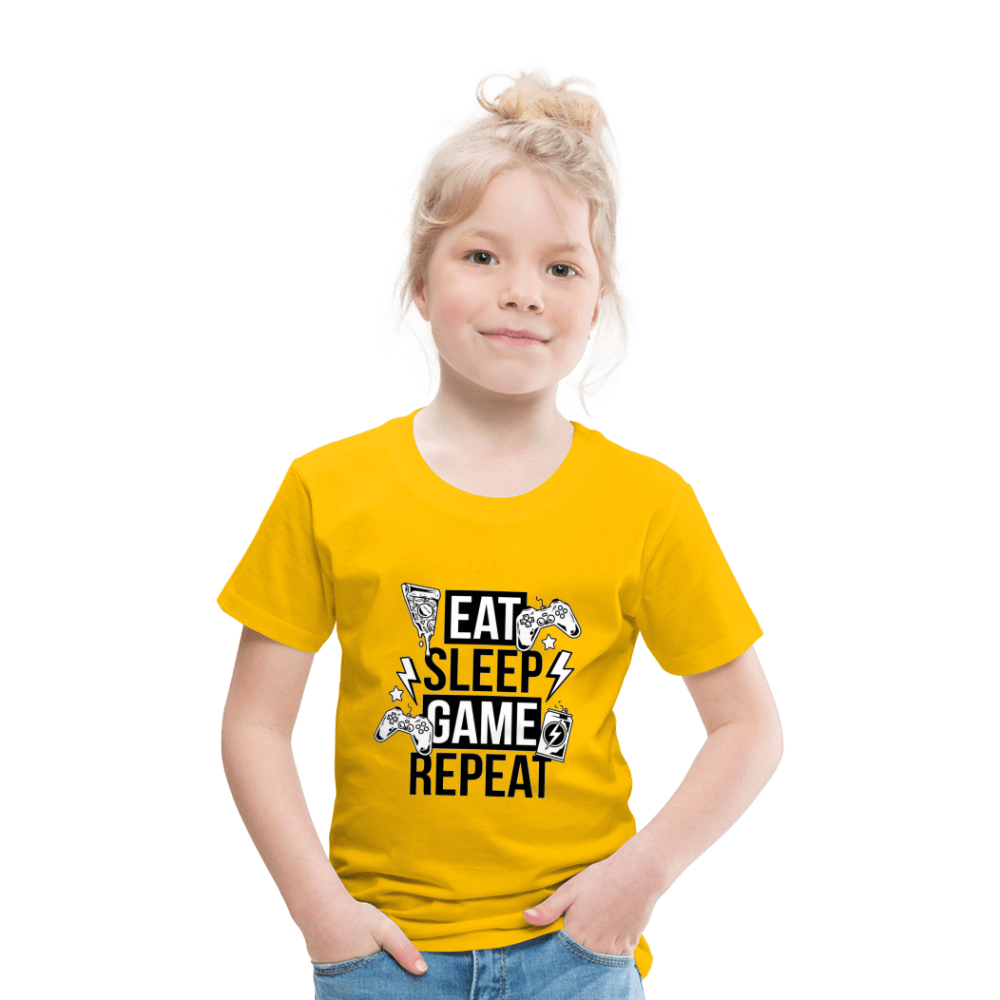 SPOD Kids' Premium T-Shirt | Spreadshirt 814 Eat, Sleep, Game, Repeat - Børne premium T-shirt