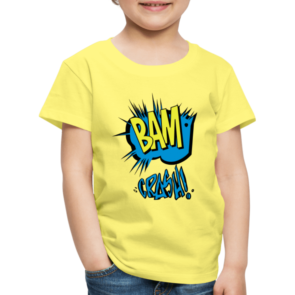 SPOD Kids' Premium T-Shirt | Spreadshirt 814 yellow / 98/104 (2 Years) Bam & Crash - Børne Premium T-shirt