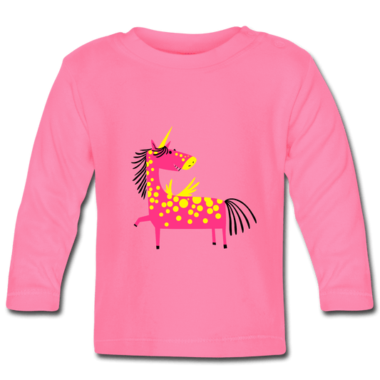 SPOD Langærmet babyshirt azalea / 3-6 Måneder Unicorn - Langærmet Baby T-Shirt