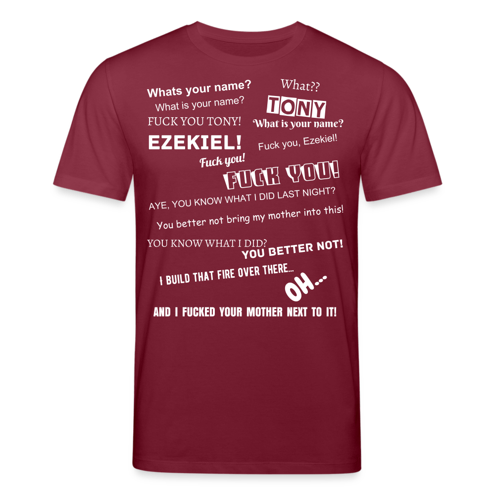 SPOD Men’s Organic T-Shirt | Stanley & Stella burgundy / S Tony & Ezekiel T-Shirt - Til Herrer