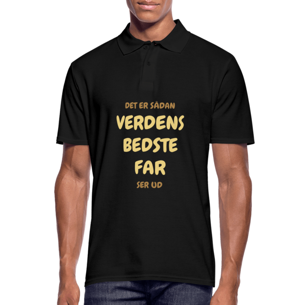 SPOD Men's Polo Shirt | Gildan black / S Verdens Bedste Far - Herre Poloshirt
