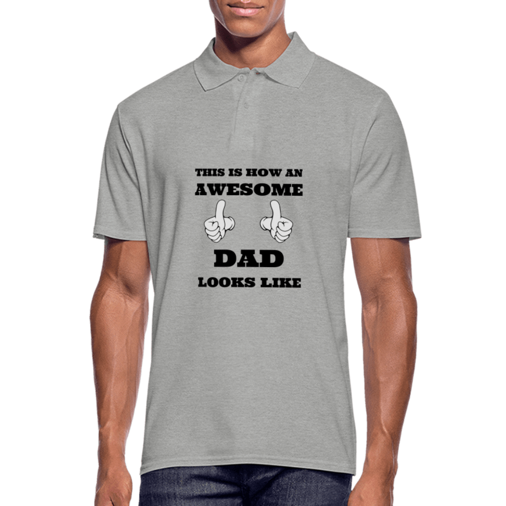 SPOD Men's Polo Shirt | Gildan heather grey / S Awesome Dad - Herre Poloshirt