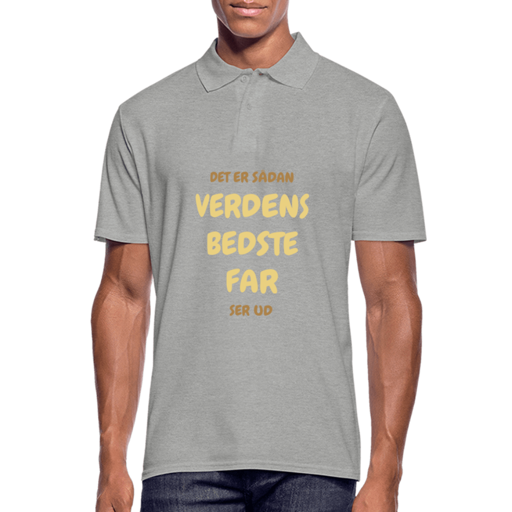 SPOD Men's Polo Shirt | Gildan heather grey / S Verdens Bedste Far - Herre Poloshirt
