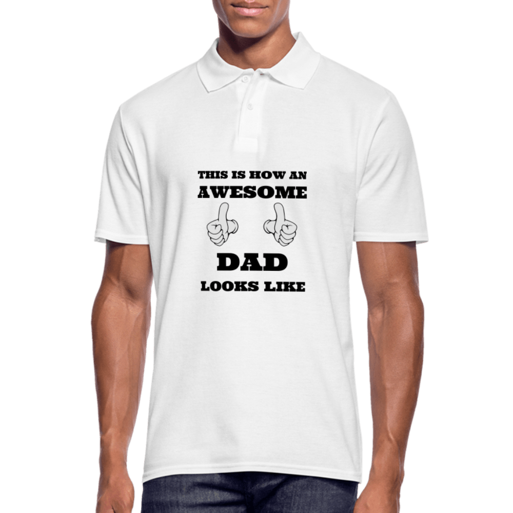 SPOD Men's Polo Shirt | Gildan white / S Awesome Dad - Herre Poloshirt