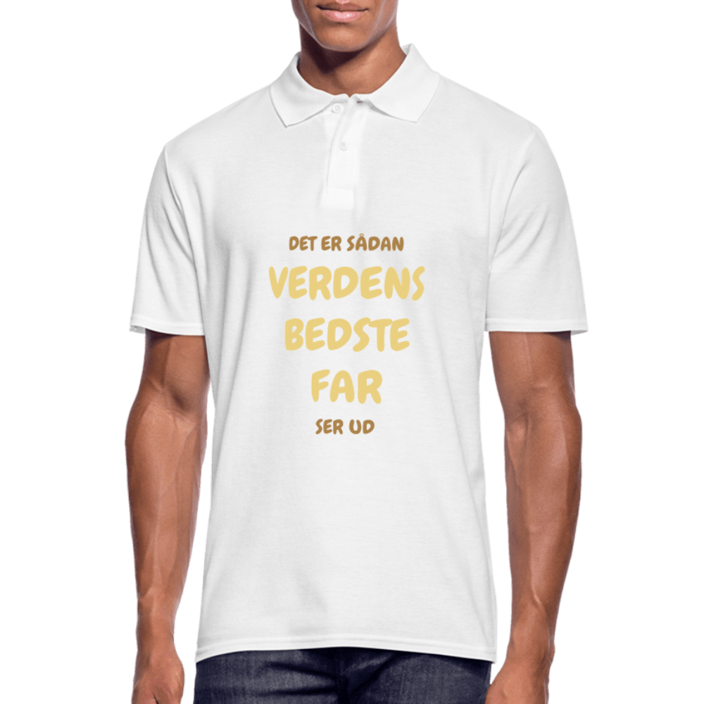 SPOD Men's Polo Shirt | Gildan white / S Verdens Bedste Far - Herre Poloshirt