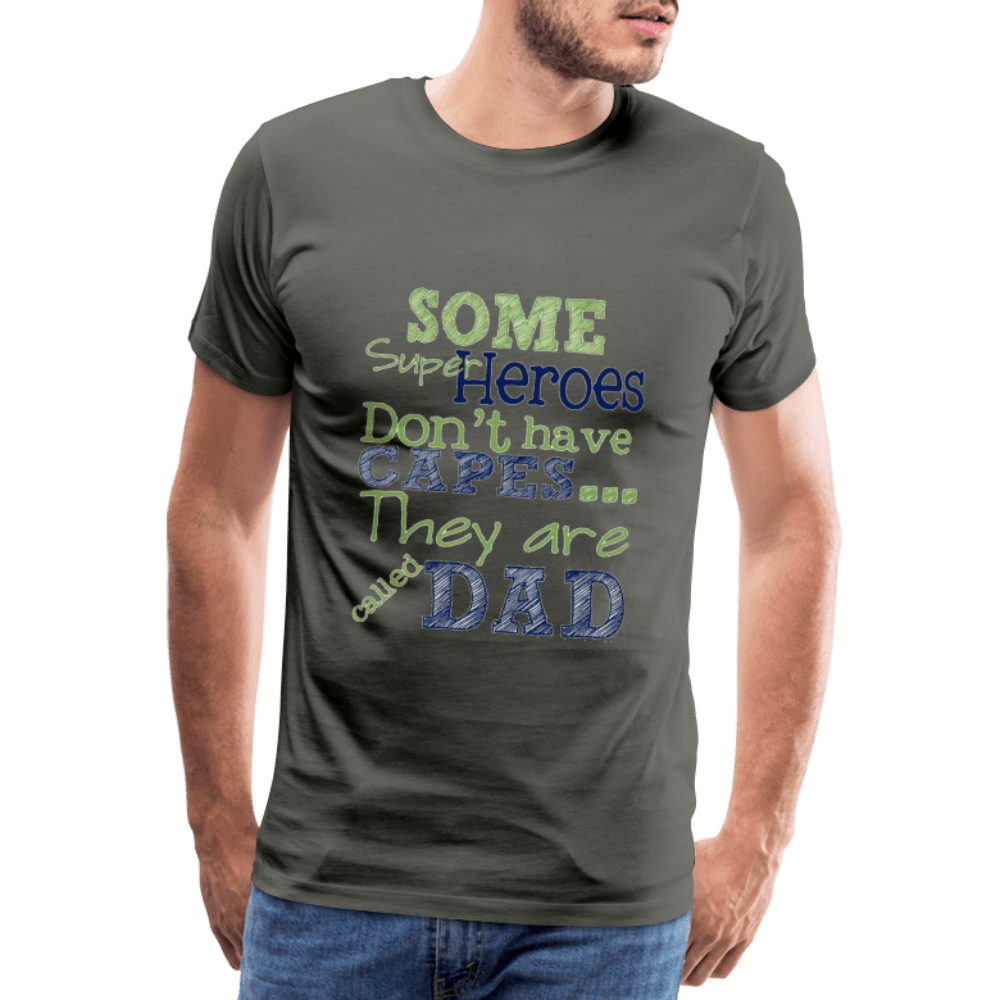 SPOD Men’s Premium T-Shirt | Spreadshirt 812 asphalt / S Superhero Dad - Herre Premium T-shirt