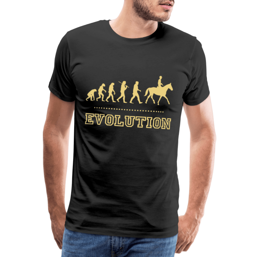 SPOD Men’s Premium T-Shirt | Spreadshirt 812 black / S Evolution - Heste T-shirt