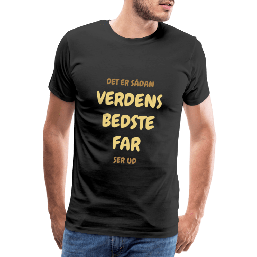 SPOD Men’s Premium T-Shirt | Spreadshirt 812 black / S Verdens Bedste Far - Herre Premium T-shirt
